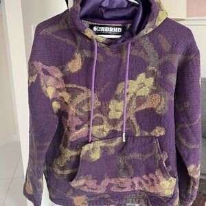 6th NBRHD Flowas Hoodie Mens Size XS Tapestry Purple Hippie